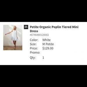 White Banana Republic dress. Tags still on!